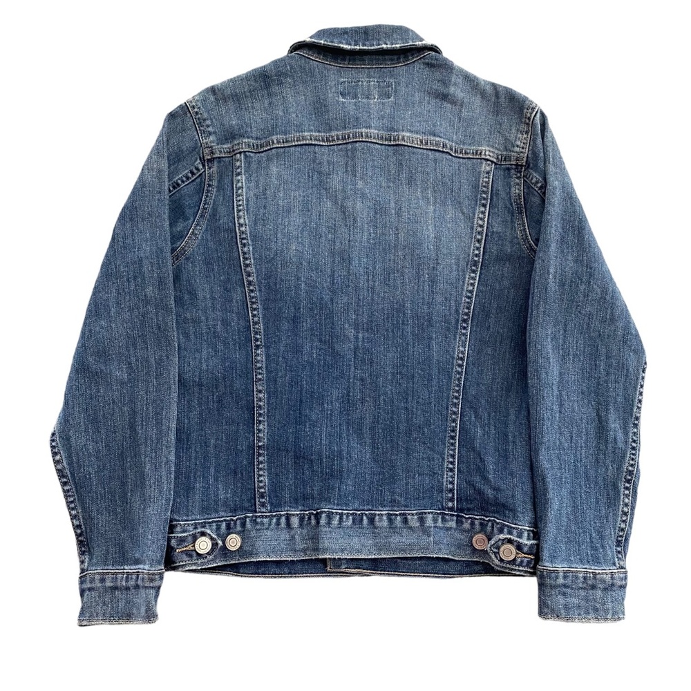 Lucky Brand Tomboy Trucker Jean Jacket Women's Size Medium Blue Denim Distressed - Picture 4 of 9